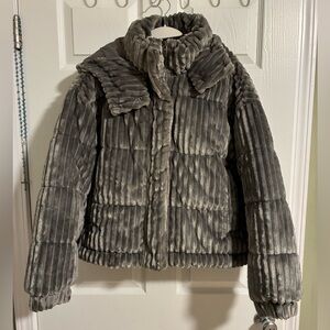 American Eagle Outfitters Plush Ribbed Puffer Jacket